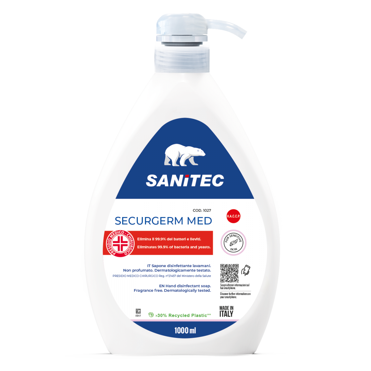 SECURGERM MED - Sapone Disinfettante Lavamani Professionale SANITEC