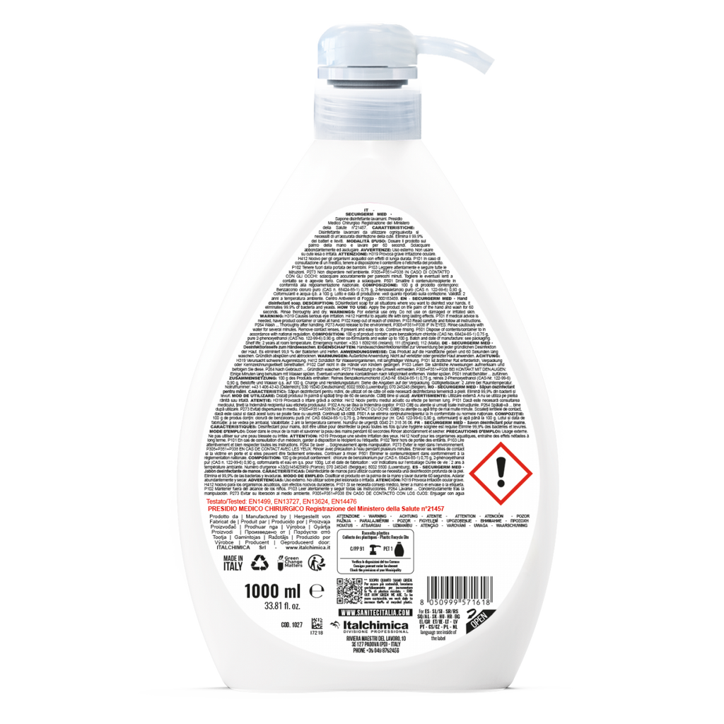 SECURGERM MED - Sapone Disinfettante Lavamani Professionale SANITEC