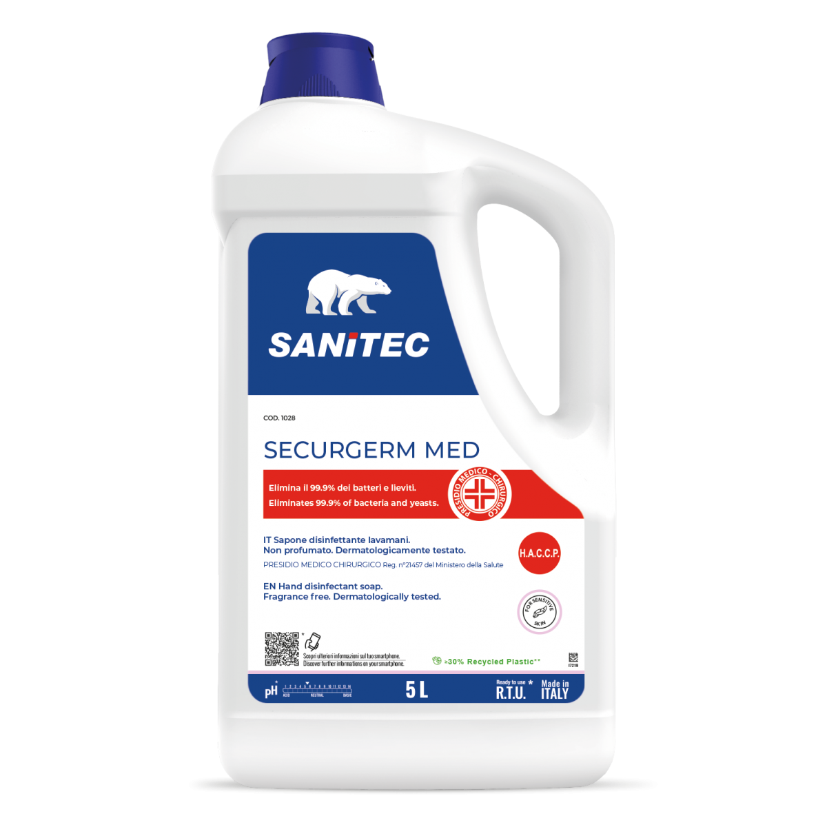 SECURGERM MED - Sapone Disinfettante Lavamani Professionale SANITEC