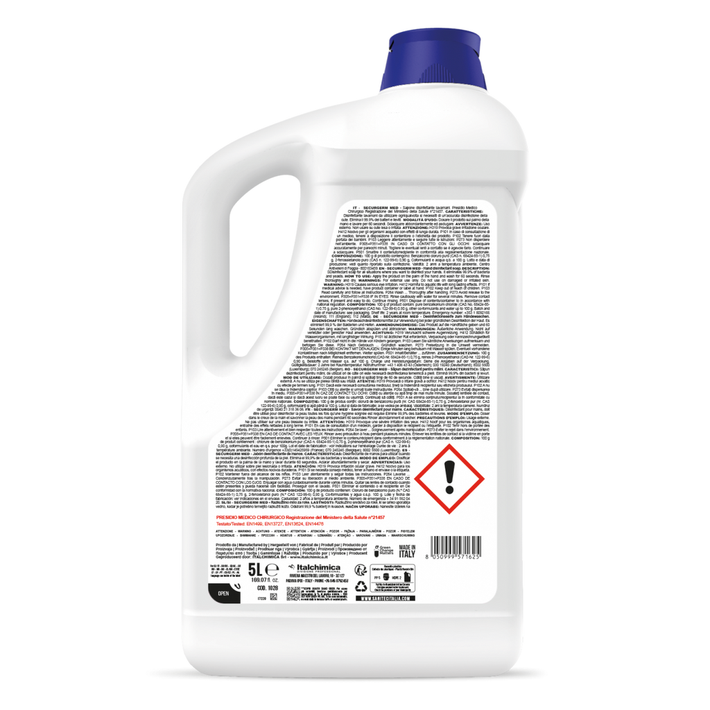 SECURGERM MED - Sapone Disinfettante Lavamani Professionale SANITEC