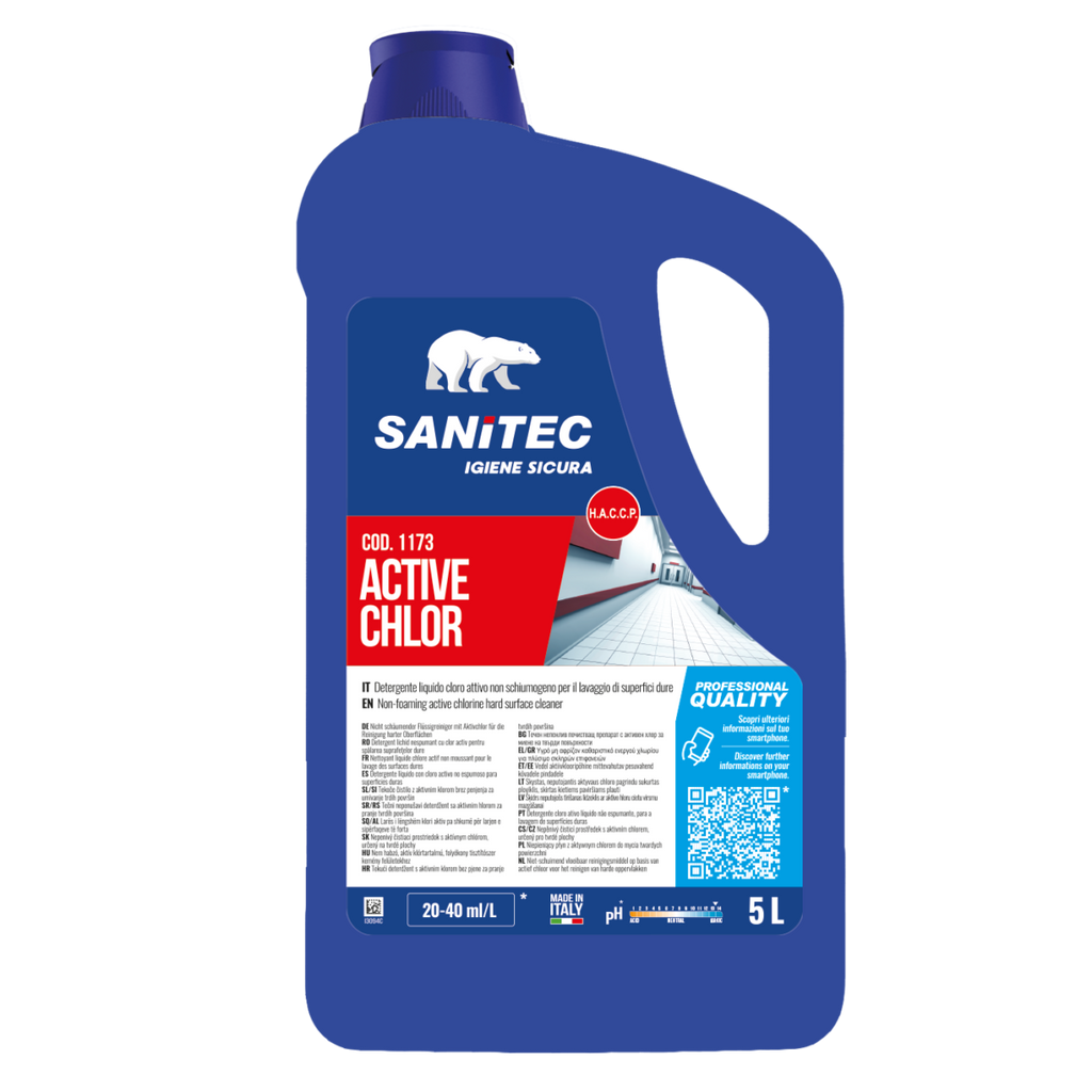 Disinfettante ipoclorito Active Chlor SANITEC per superfici 5lt