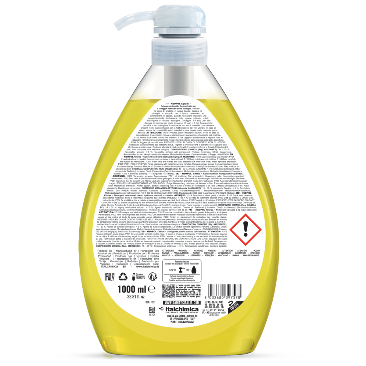 Neopol Agrumi – Detersivo Piatti Manuale Profumo Agrumi