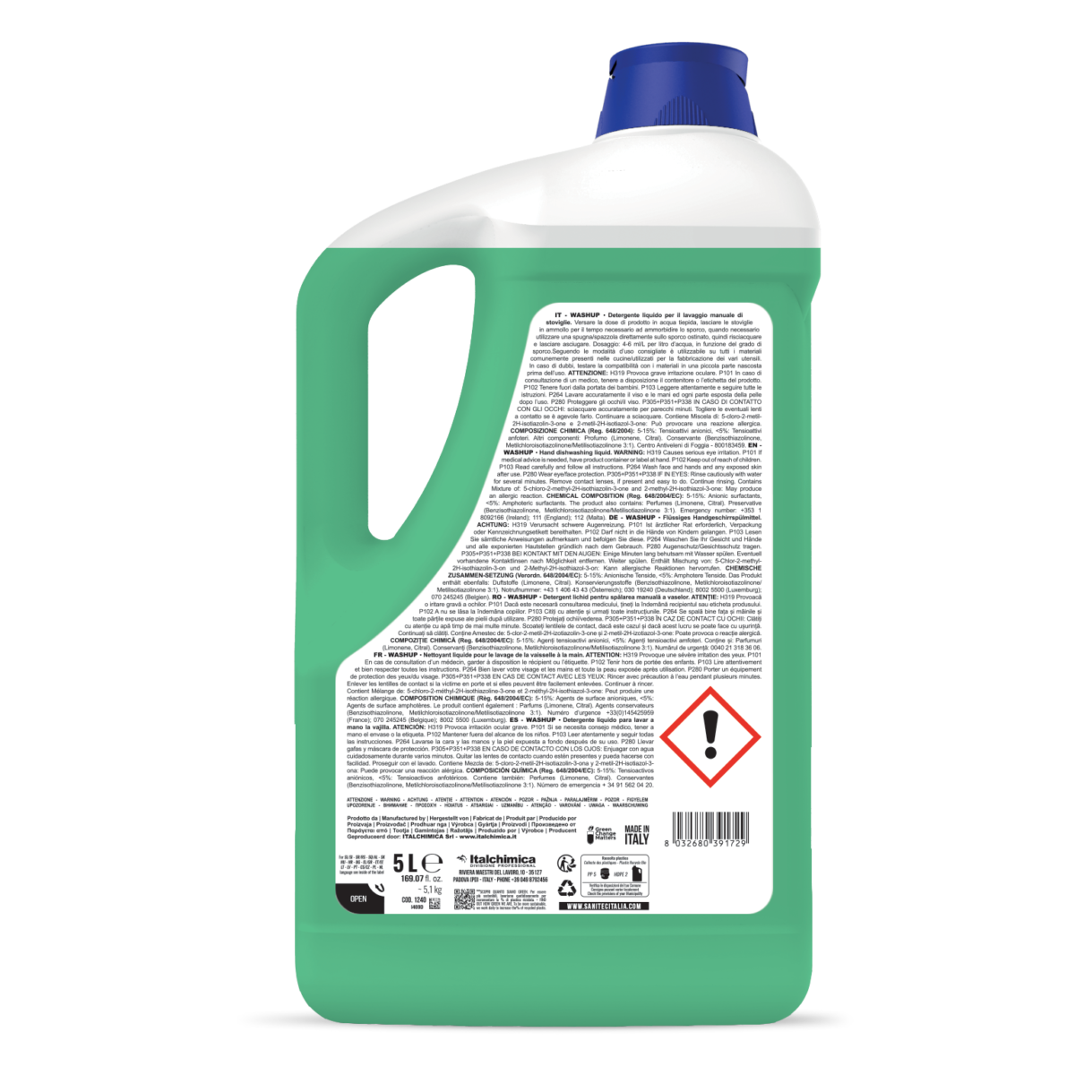 Wash Up Limone Verde – Detersivo Piatti Manuale Professionale