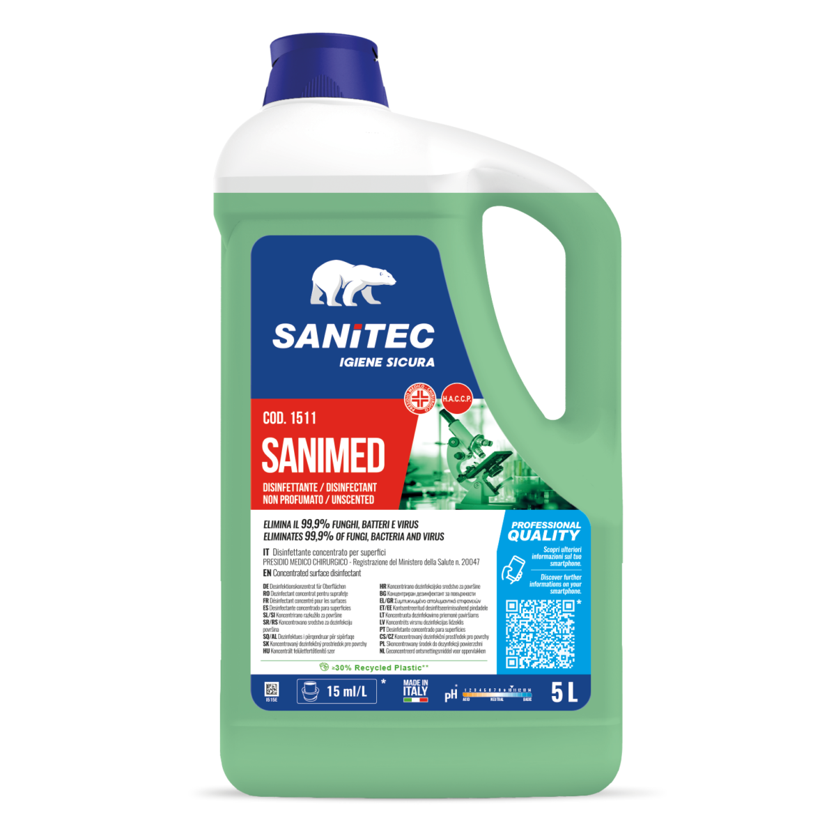 Sanimed – Disinfettante PMC Concentrato Pavimenti e Superfici