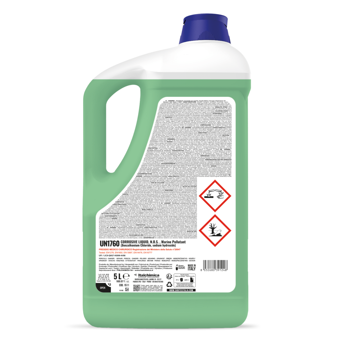 Sanimed – Disinfettante PMC Concentrato Pavimenti e Superfici