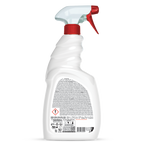 Retro flacone Sani Active SANITEC con ingredienti e modalità d'uso professionale