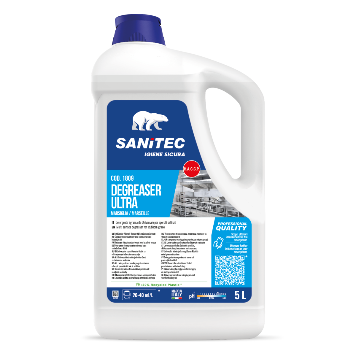SANITEC degreaser multi superficie formula professionale 5LT MARSIGLIA