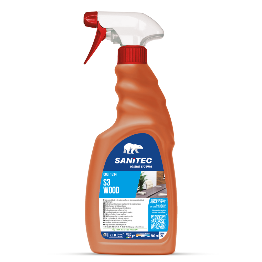 S3 Wood – Detergente Specifico per Superfici in Legno