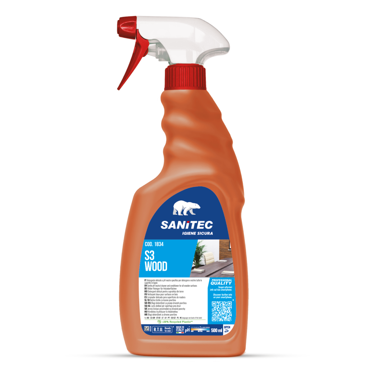 S3 Wood – Detergente Specifico per Superfici in Legno