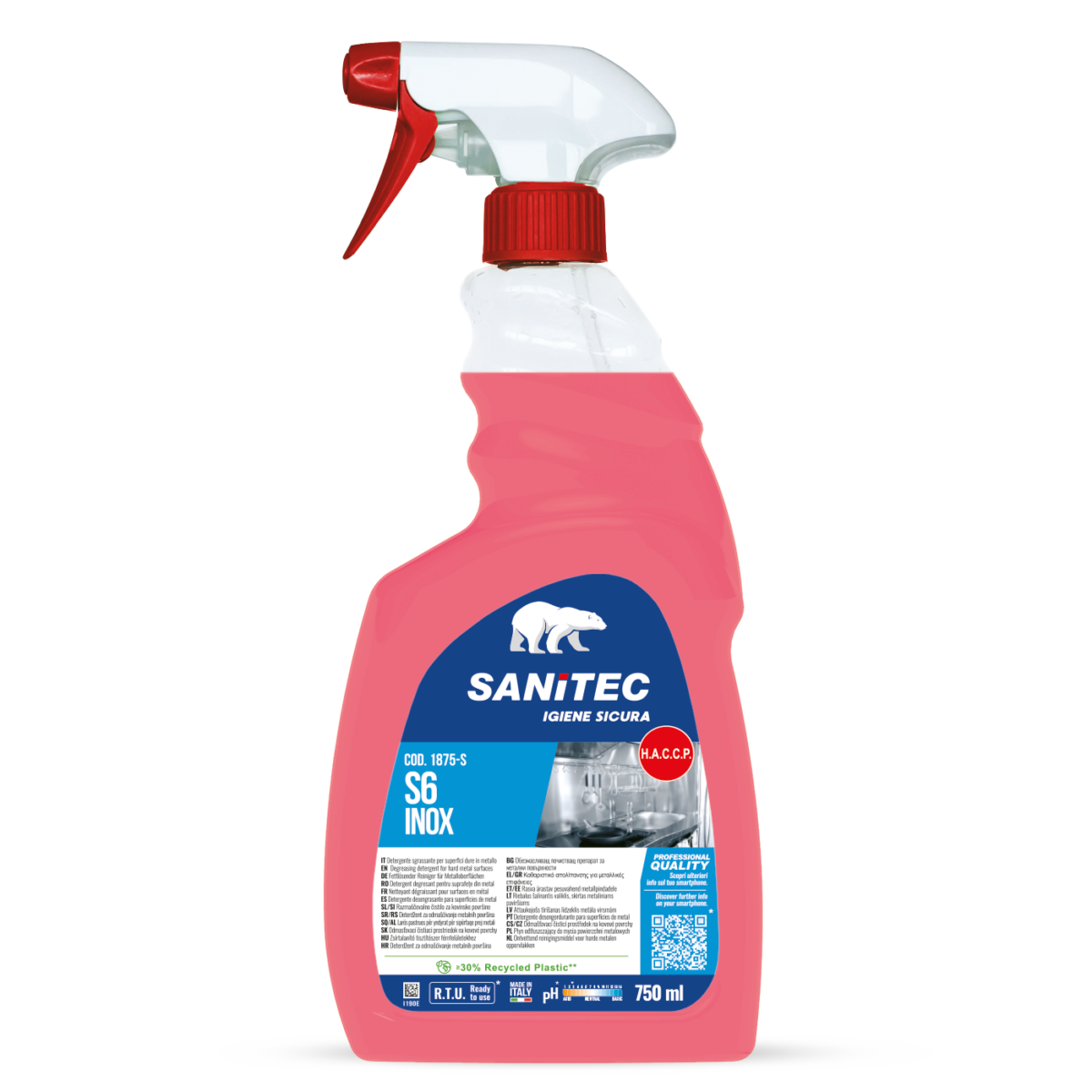 S6 Inox – Detergente Sgrassante Spray per Acciaio Inossidabile