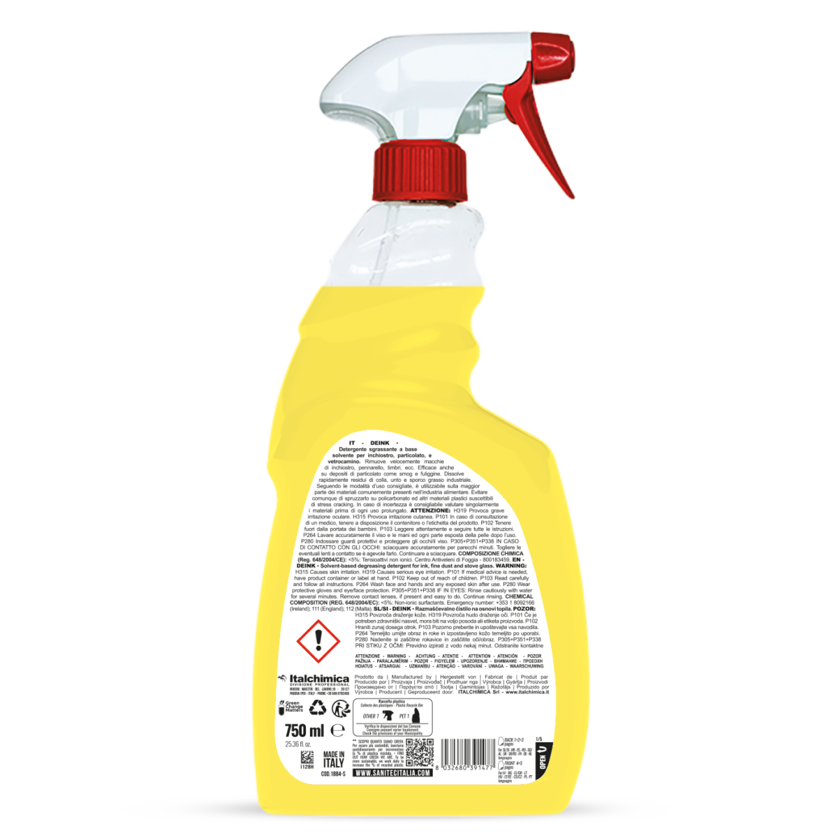 DEINK SANITEC - Detergente Sgrassante Solvente Inchiostro