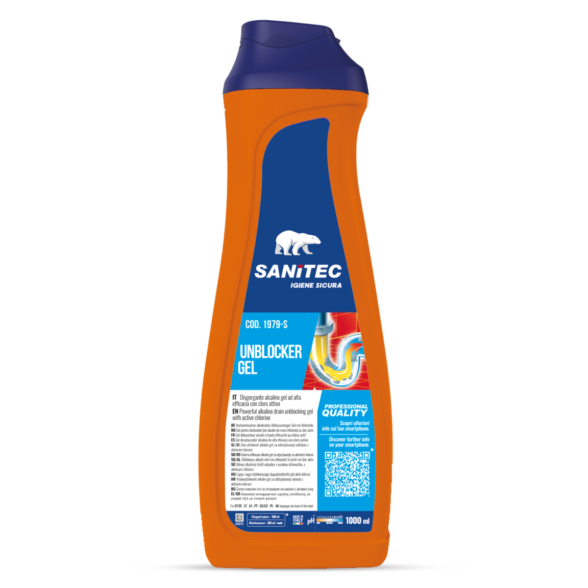 Disgorgante tubature Unblocker Gel SANITEC professionale