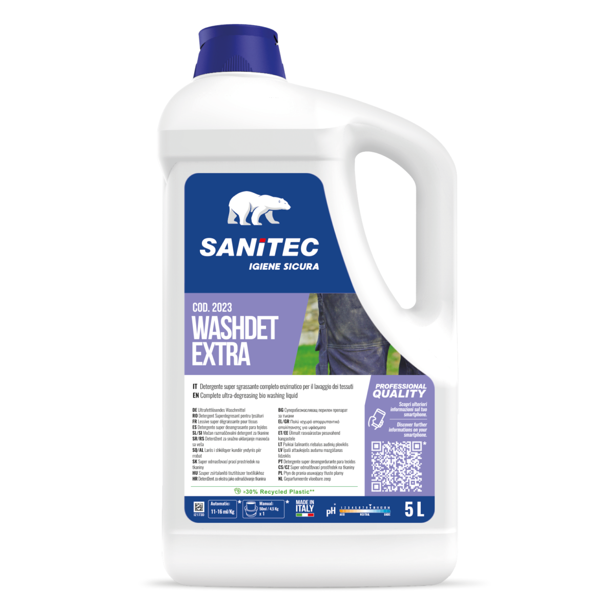 WASHDET SANITEC - Detergente Enzimatico Bucato Professionale