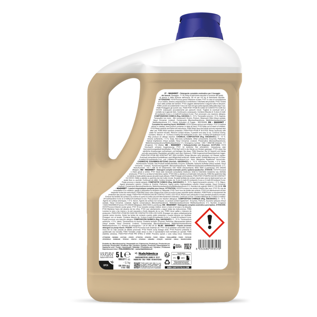 WASHDET SANITEC - Detergente Enzimatico Bucato Professionale