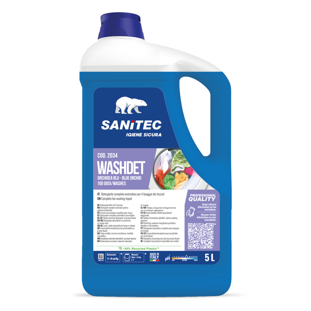 WASHDET SANITEC - Detergente Enzimatico Bucato Professionale