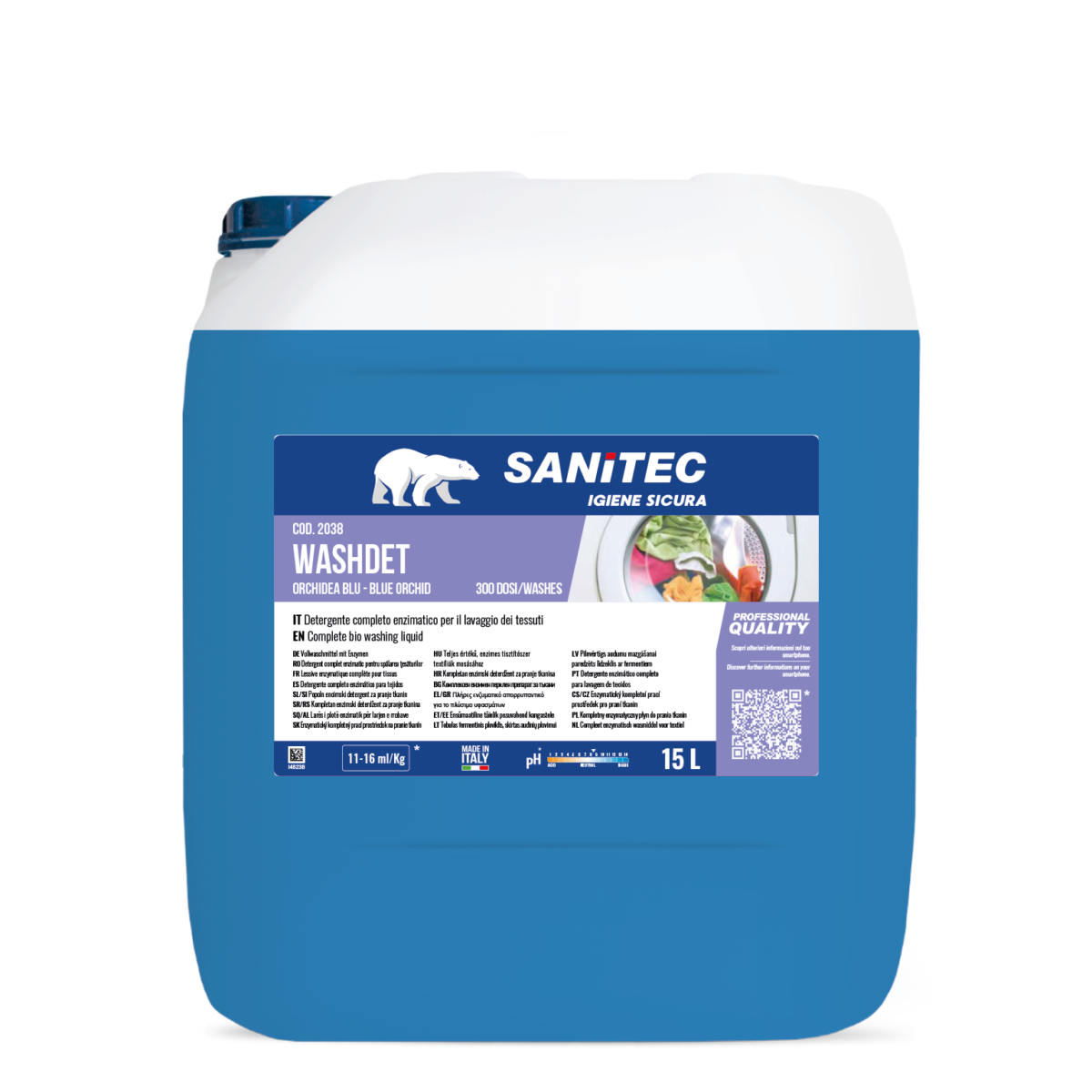 WASHDET SANITEC - Detergente Enzimatico Bucato Professionale