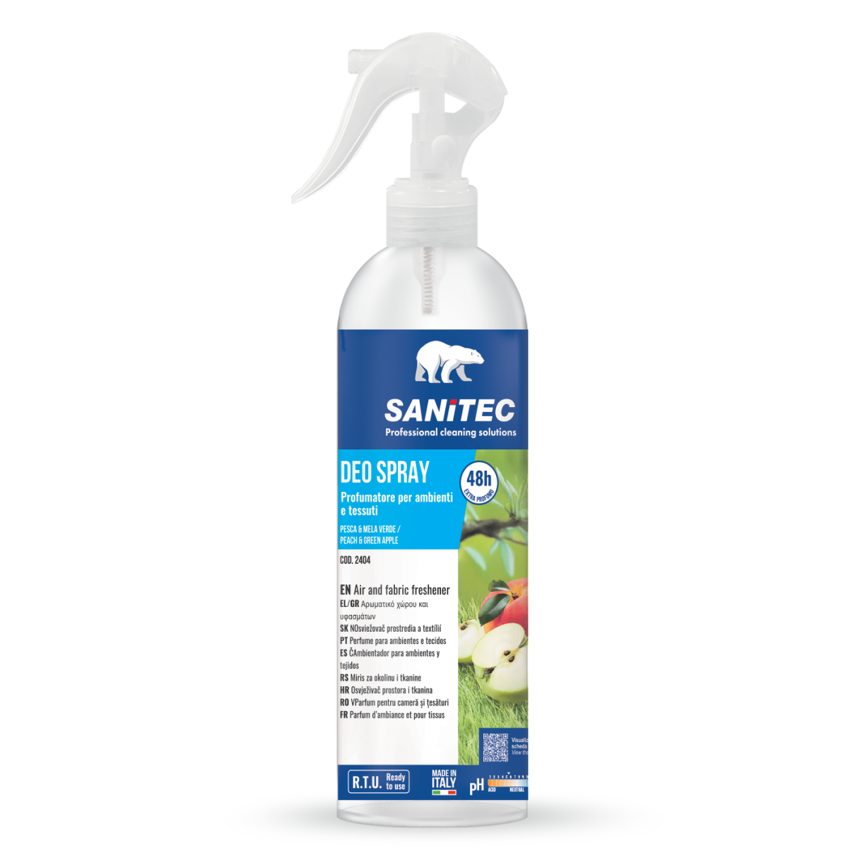 Deo Spray SANITEC deodorante ambiente 48 ore efficacia mela