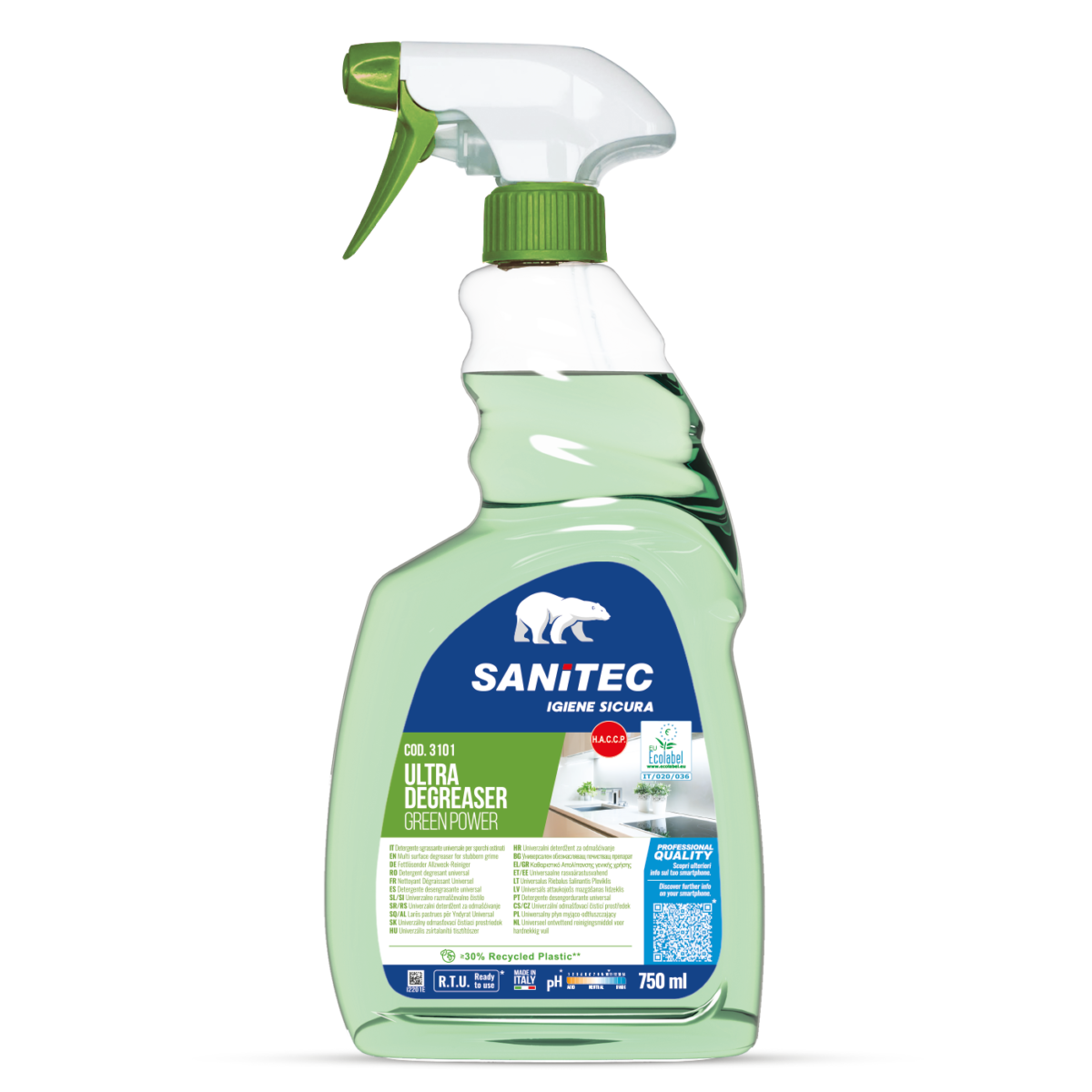 Degreaser SANITEC formula concentrata multi superficie ECOLABEL