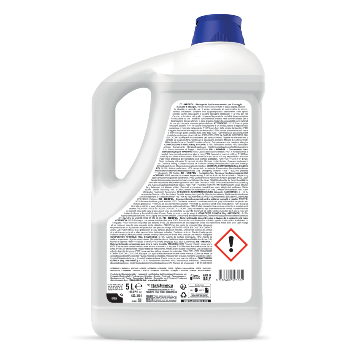 Neopol Green Power – Detersivo Piatti Manuale Ecolabel