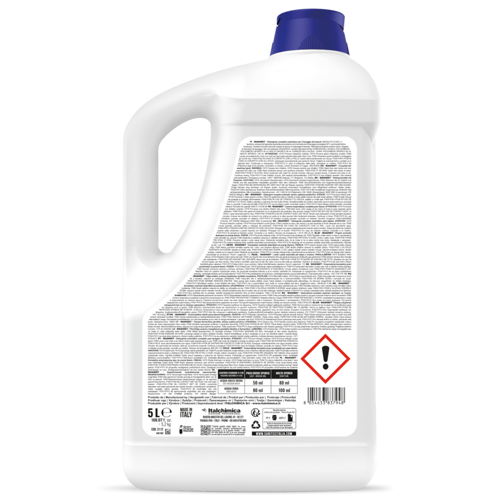 WASHDET SANITEC - Detergente Enzimatico Bucato Professionale
