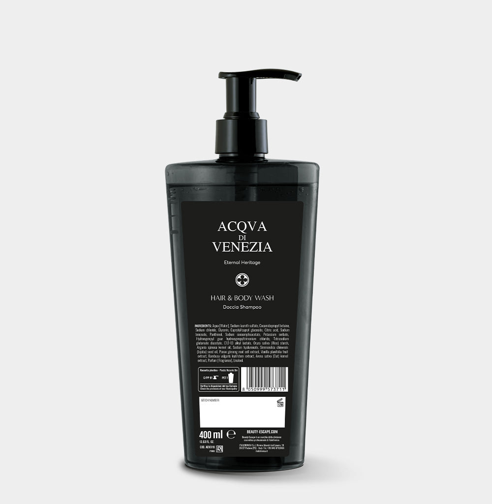 ACQVA di VENEZIA Hair & Body Wash Beauty Escape dispenser bagnoschiuma corpo capelli hotel