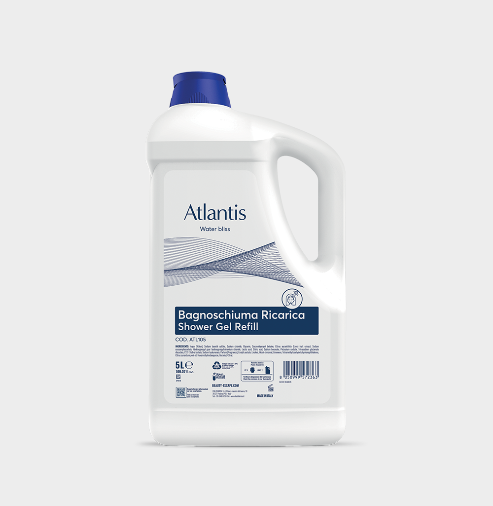 Doccia schiuma Atlantis dermatologicamente testato per hotel 5lt