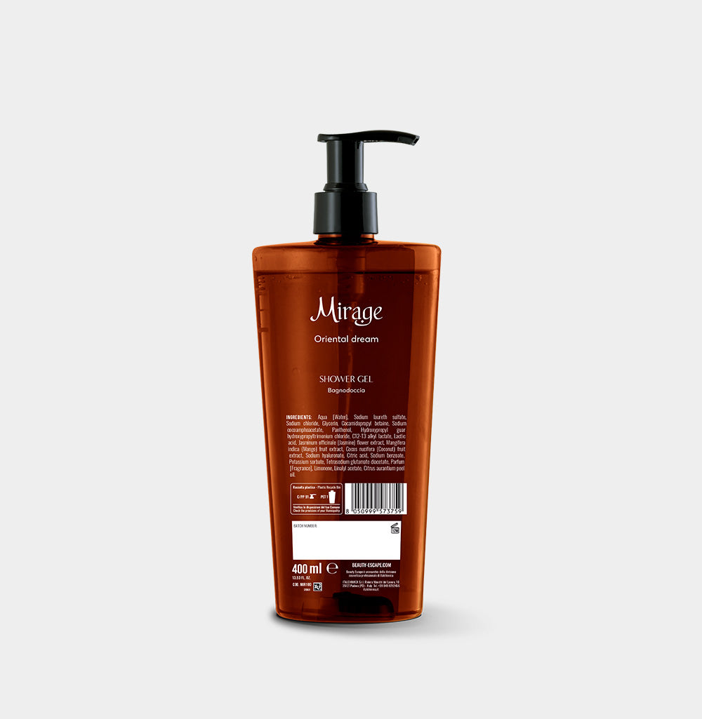 MIRAGE Shower Gel Beauty Escape retro confezione - informazioni prodotto e ingredienti 400L