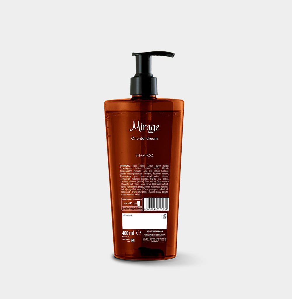 MIRAGE Shampoo Beauty Escape retro confezione - informazioni prodotto e ingredienti 400ML