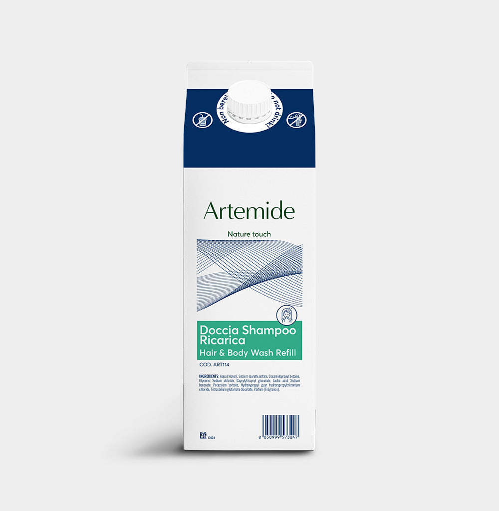 Bagnoschiuma hair body wash Artemide Beauty Escape 2in1 corpo capelli hotel 1lt