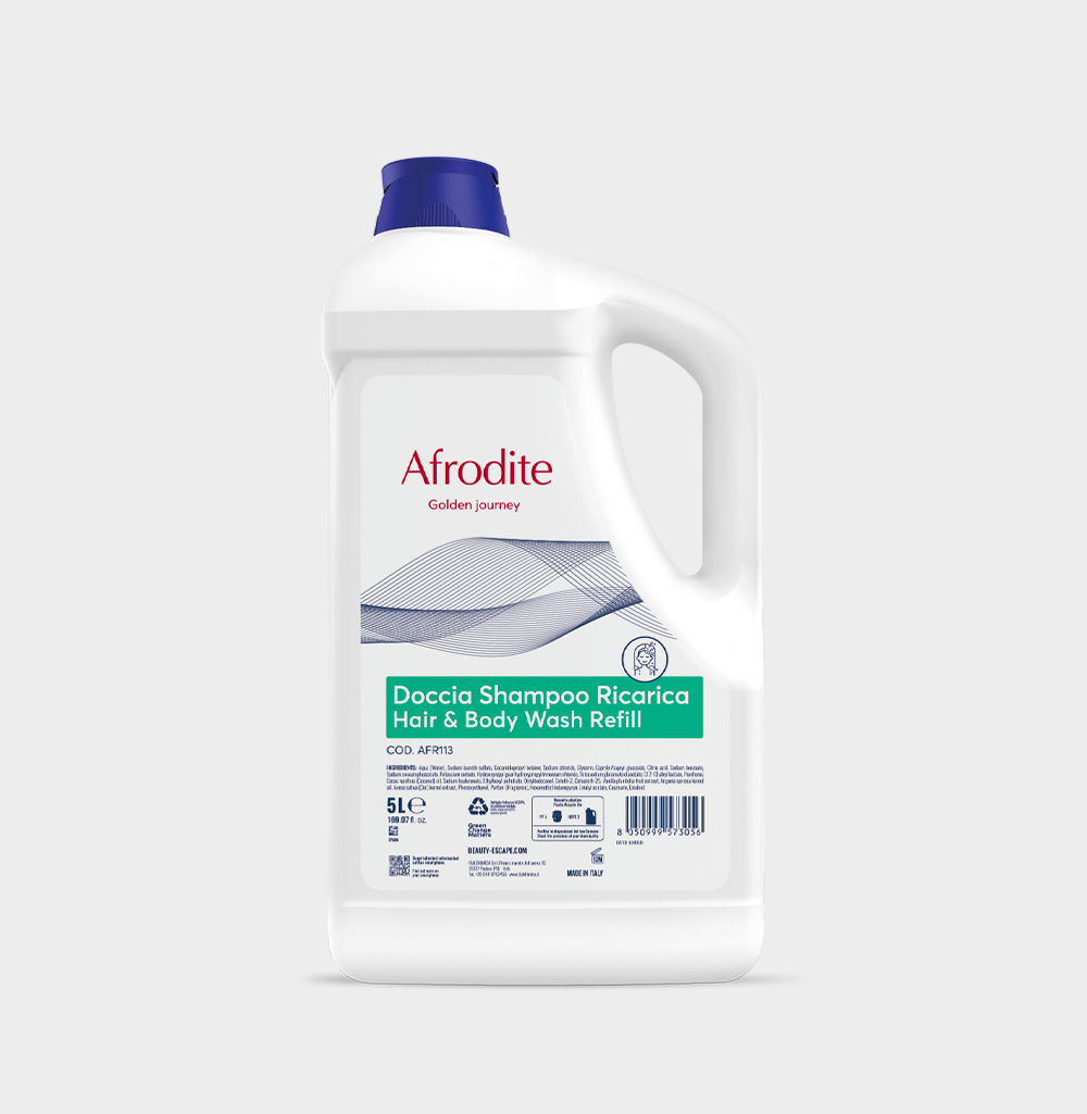 Doccia shampoo Afrodite dermatologicamente testato per hotel e B&B 5lt