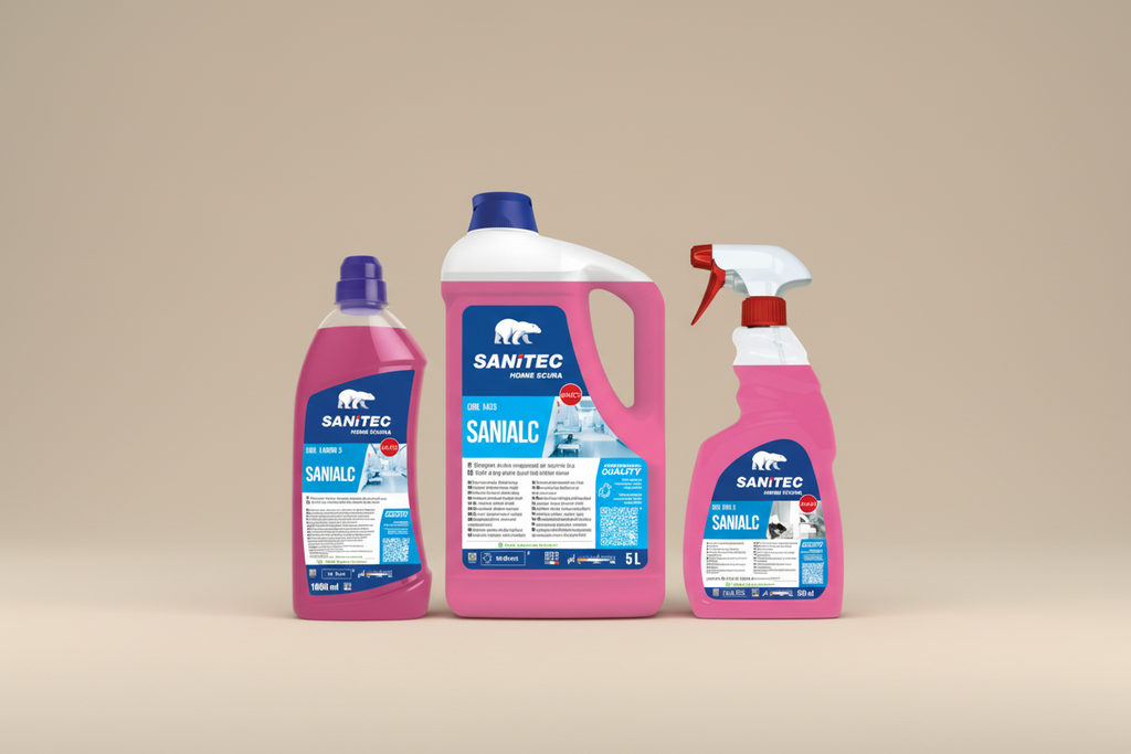 Detergente asciugarapido Sanialc SANITEC multi superficie professionale