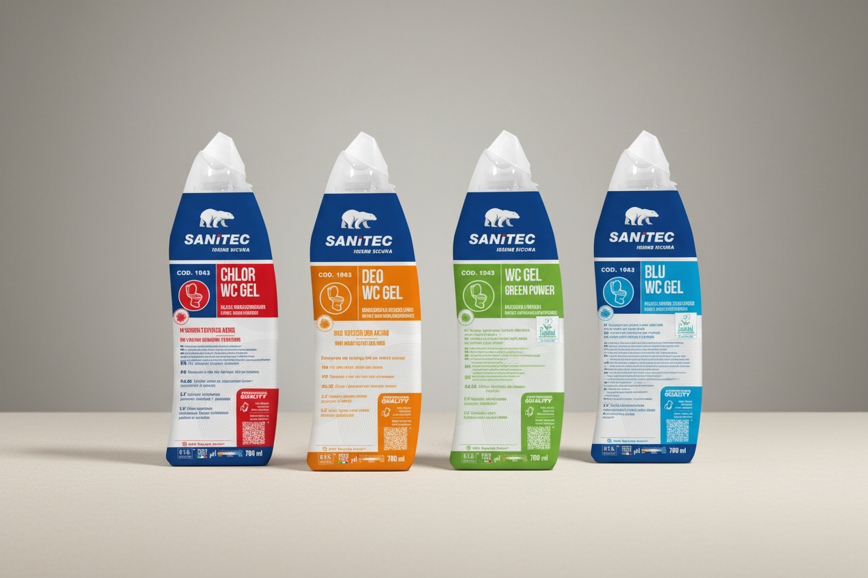 Composizione 4 prodotti WC GEL SANITEC