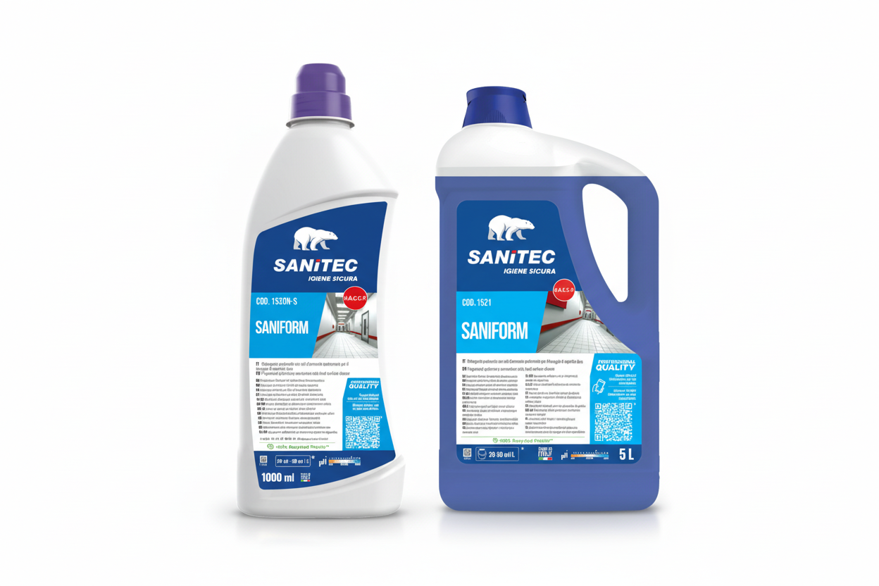 Prodotti Saniform su sfondo neutro