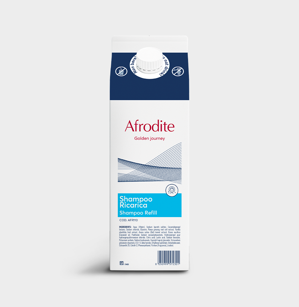 Shampoo Afrodite dermatologicamente testato per hotel e B&B