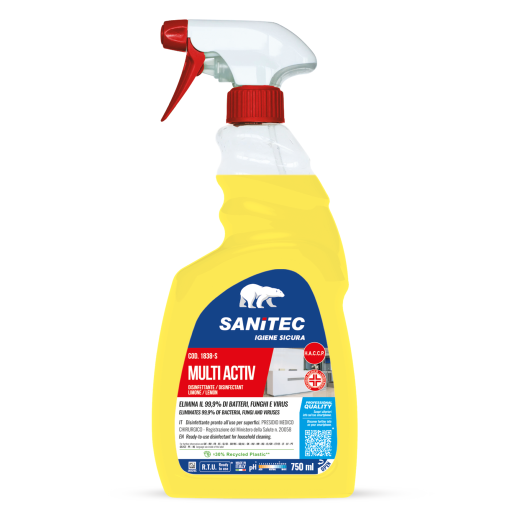 Flacone disinfettante Multi Activ SANITEC 750ml ACIDO CITRICO