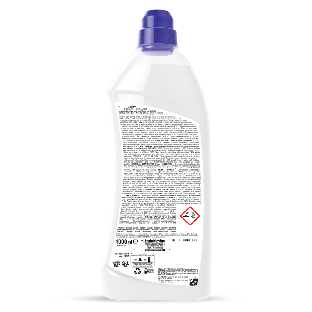 Detergente Pavimenti Ammoniacale SIRPAV – SANITEC