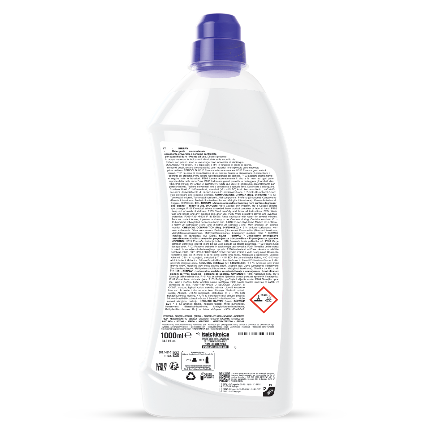 Detergente Pavimenti Ammoniacale SIRPAV – SANITEC
