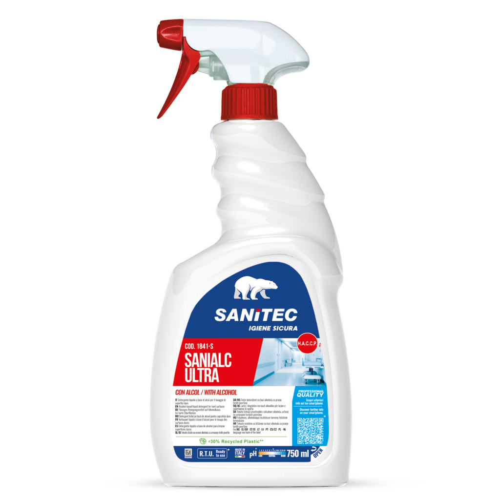 Sanialc Ultra SANITEC sgrassatore alcol 75% per superfici 750ml