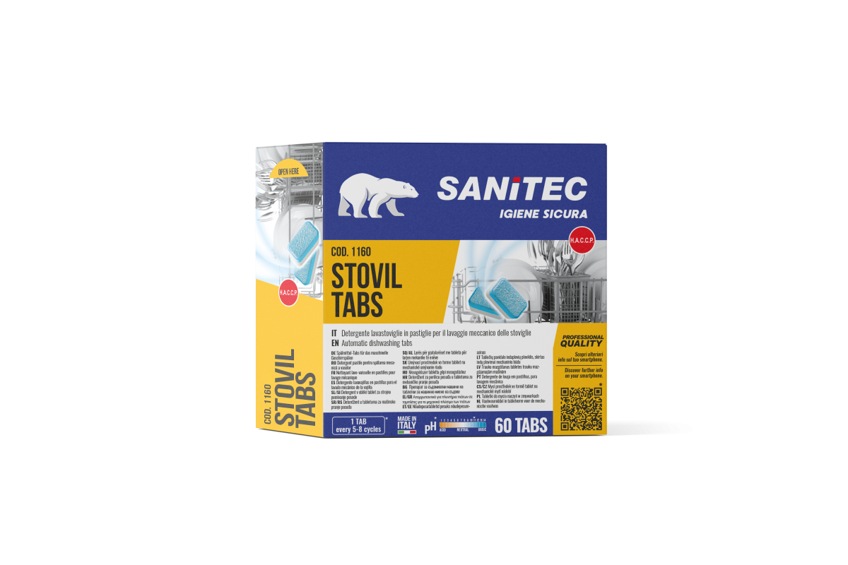 STOVIL TABS Sanitec - Pastiglie Lavastoviglie Professionali