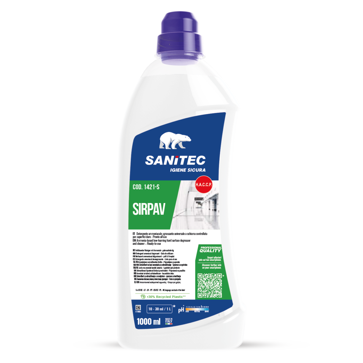 Detergente Pavimenti Ammoniacale SIRPAV – SANITEC